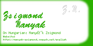 zsigmond manyak business card